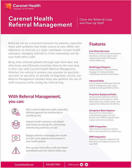 referral management one pager